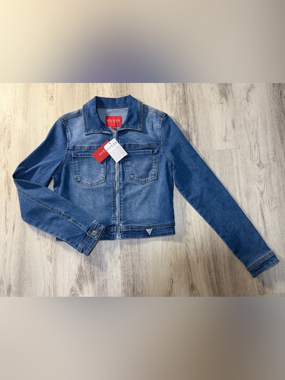 Guess Blue Women's Denim Zip Jacket